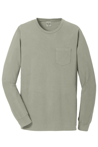 PC099LSP PORT AND COMPANY Pigment Dyed Long Sleeve Pocket Tee 