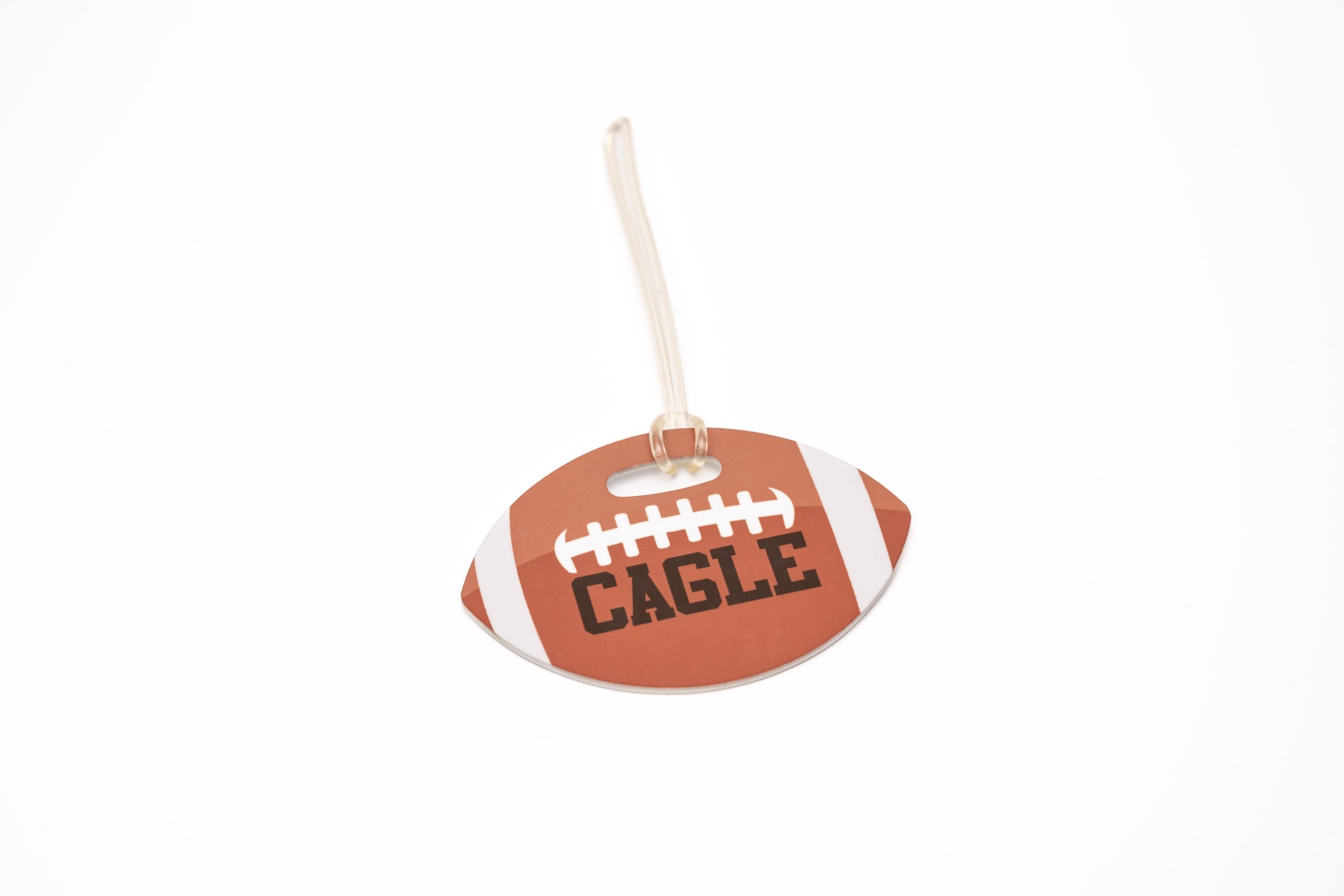 football bag tag with name