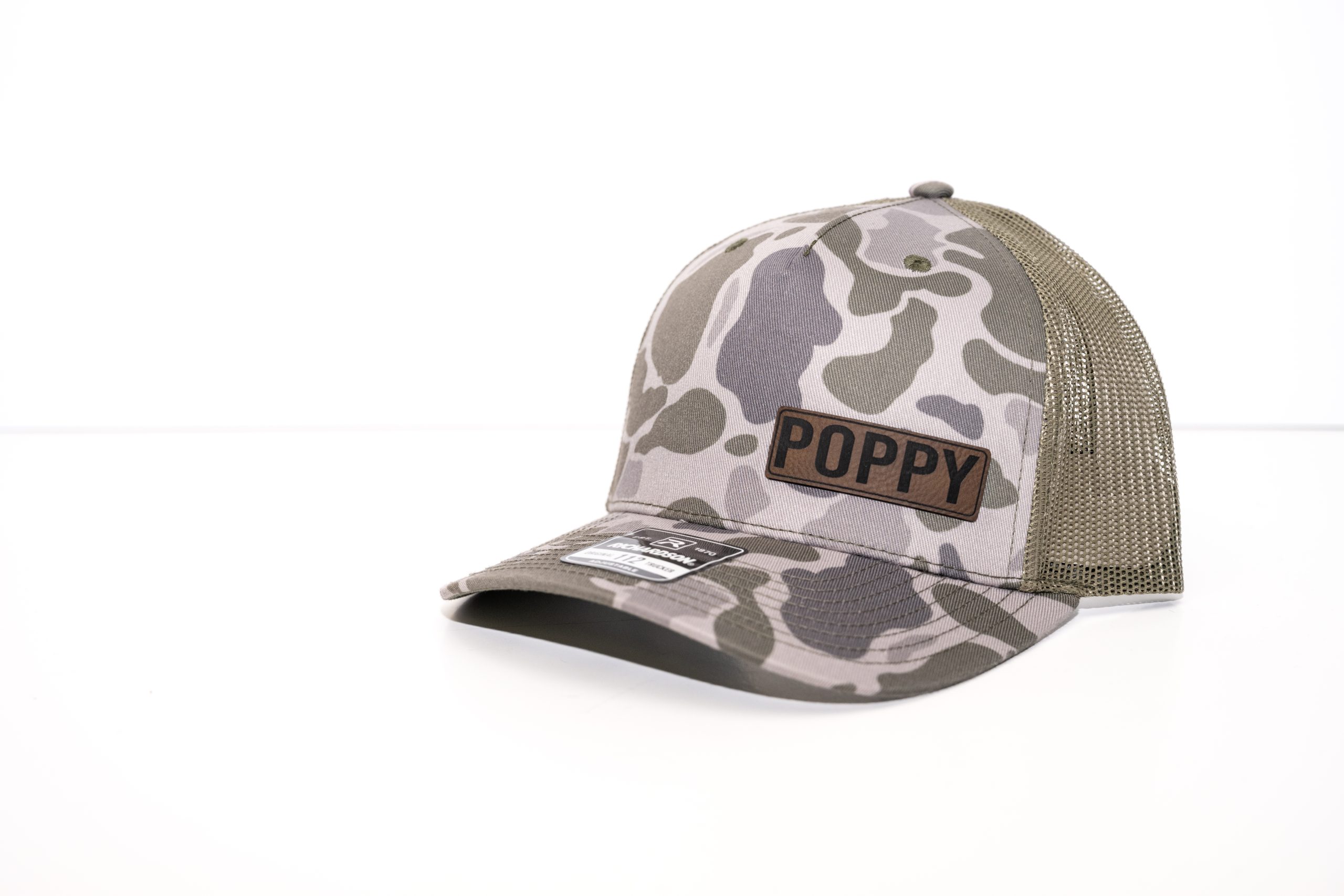 custom leather patch hat