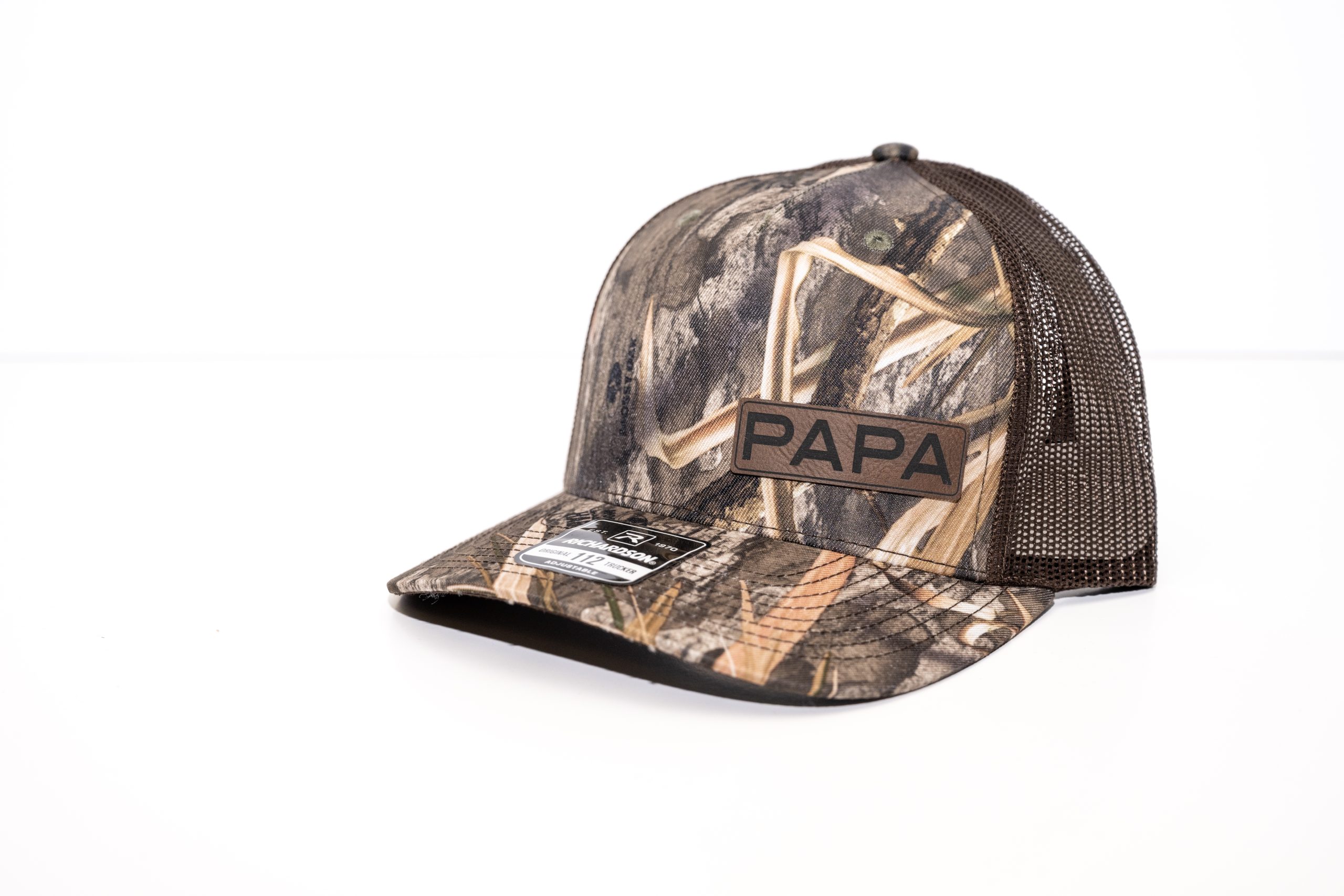 custom leather patch hat